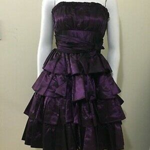 Strapless Purple Betsey Johnson Mini Dress